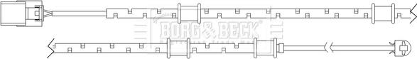 Borg & Beck BWL3097 - Indikators, Bremžu uzliku nodilums www.autospares.lv