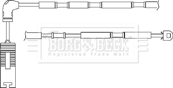 Borg & Beck BWL3043 - Indikators, Bremžu uzliku nodilums www.autospares.lv