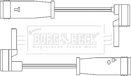 Borg & Beck BWL3050 - Indikators, Bremžu uzliku nodilums www.autospares.lv