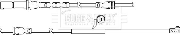 Borg & Beck BWL3065 - Сигнализатор, износ тормозных колодок www.autospares.lv