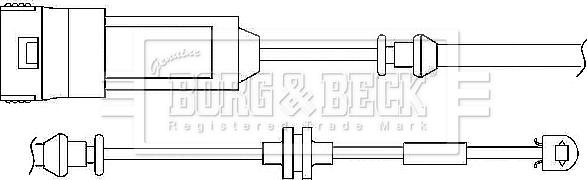 Borg & Beck BWL3016 - Indikators, Bremžu uzliku nodilums www.autospares.lv