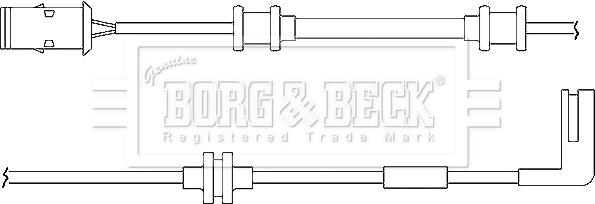 Borg & Beck BWL3013 - Indikators, Bremžu uzliku nodilums www.autospares.lv