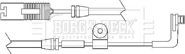 Borg & Beck BWL3017 - Indikators, Bremžu uzliku nodilums www.autospares.lv