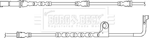 Borg & Beck BWL3033 - Indikators, Bremžu uzliku nodilums www.autospares.lv