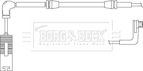 Borg & Beck BWL3025 - Indikators, Bremžu uzliku nodilums www.autospares.lv