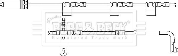 Borg & Beck BWL3028 - Indikators, Bremžu uzliku nodilums www.autospares.lv