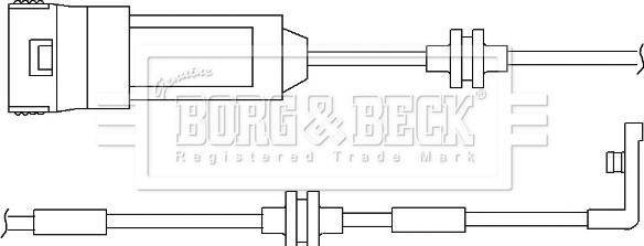 Borg & Beck BWL3022 - Indikators, Bremžu uzliku nodilums www.autospares.lv