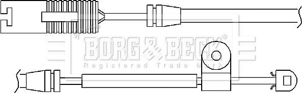 Borg & Beck BWL3027 - Warning Contact, brake pad wear www.autospares.lv