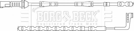 Borg & Beck BWL3159 - Indikators, Bremžu uzliku nodilums www.autospares.lv