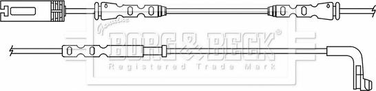 Borg & Beck BWL3158 - Indikators, Bremžu uzliku nodilums www.autospares.lv