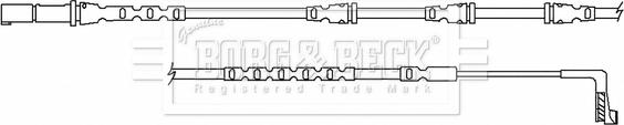 Borg & Beck BWL3157 - Indikators, Bremžu uzliku nodilums www.autospares.lv