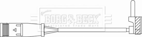 Borg & Beck BWL3165 - Indikators, Bremžu uzliku nodilums www.autospares.lv