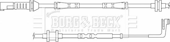 Borg & Beck BWL3160 - Indikators, Bremžu uzliku nodilums www.autospares.lv