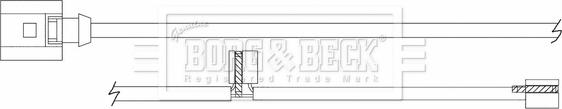 Borg & Beck BWL3168 - Indikators, Bremžu uzliku nodilums www.autospares.lv