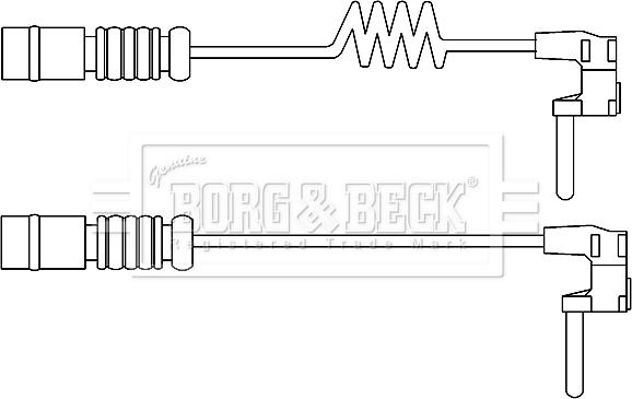 Borg & Beck BWL3103 - Indikators, Bremžu uzliku nodilums www.autospares.lv