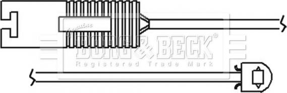 Borg & Beck BWL3124 - Warning Contact, brake pad wear www.autospares.lv