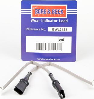 Borg & Beck BWL3121 - Indikators, Bremžu uzliku nodilums autospares.lv