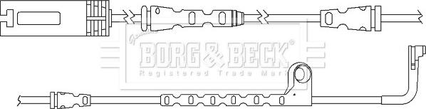 Borg & Beck BWL3122 - Indikators, Bremžu uzliku nodilums www.autospares.lv