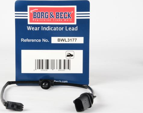 Borg & Beck BWL3177 - Indikators, Bremžu uzliku nodilums www.autospares.lv