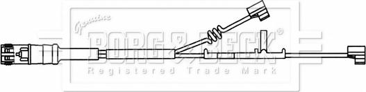 Borg & Beck BWL33099 - Indikators, Bremžu uzliku nodilums www.autospares.lv