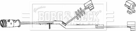 Borg & Beck BWL33091 - Indikators, Bremžu uzliku nodilums www.autospares.lv