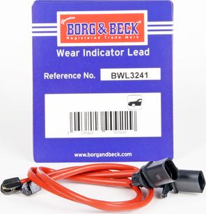 Borg & Beck BWL3241 - Indikators, Bremžu uzliku nodilums autospares.lv