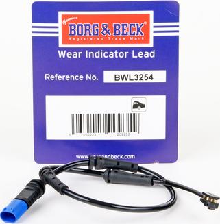 Borg & Beck BWL3254 - Indikators, Bremžu uzliku nodilums www.autospares.lv