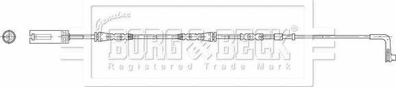 Borg & Beck BWL3202 - Indikators, Bremžu uzliku nodilums www.autospares.lv