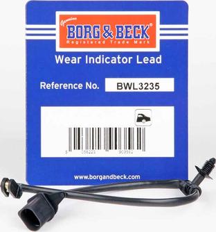 Borg & Beck BWL3235 - Indikators, Bremžu uzliku nodilums www.autospares.lv