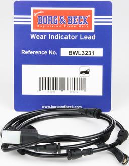 Borg & Beck BWL3231 - Warning Contact, brake pad wear www.autospares.lv