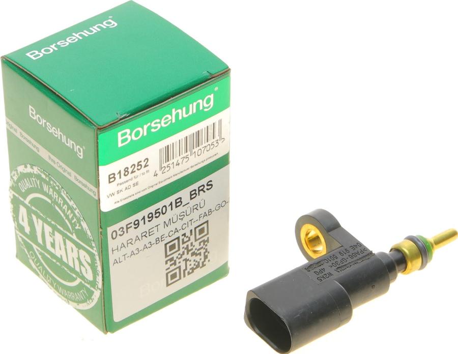 Borsehung B18252 - Датчик, температура охлаждающей жидкости www.autospares.lv