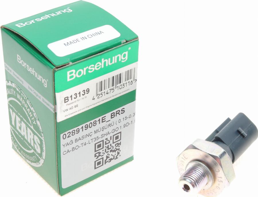 Borsehung B13139 - Sender Unit, oil pressure www.autospares.lv