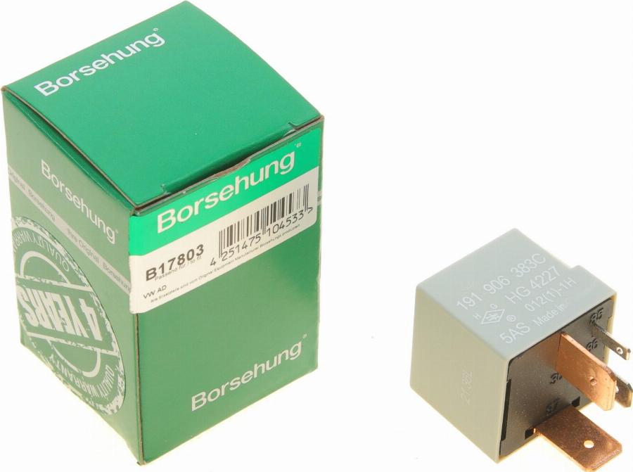 Borsehung B17803 - Relay, fuel pump www.autospares.lv