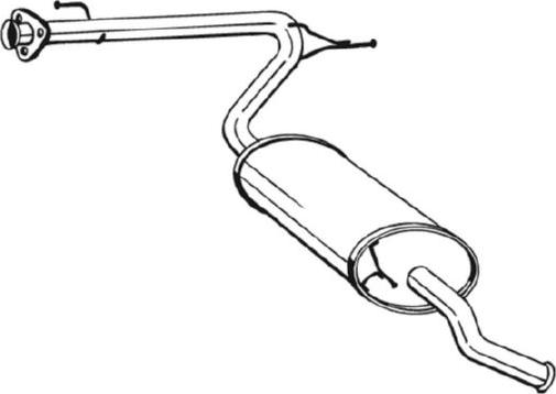 Bosal 281-093 - Izplūdes gāzu trokšņa slāpētājs (pēdējais) autospares.lv