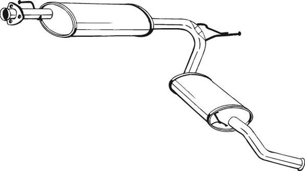 Bosal 283-581 - Izplūdes gāzu trokšņa slāpētājs (pēdējais) autospares.lv