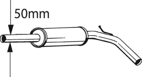 Bosal 233-391 - Vidējais izpl. gāzu trokšņa slāpētājs www.autospares.lv