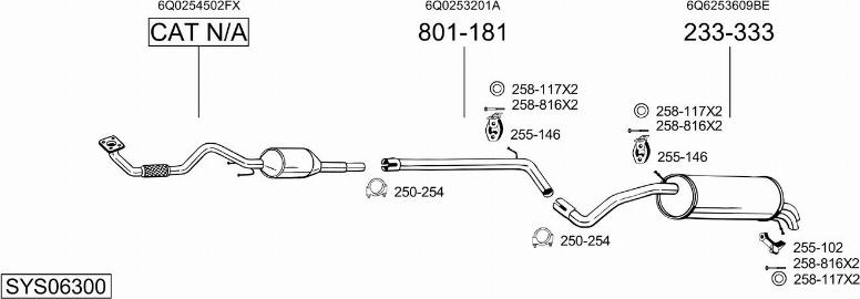 Bosal SYS06300 - Izplūdes gāzu sistēma www.autospares.lv