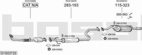 Bosal SYS03729 - Izplūdes gāzu sistēma www.autospares.lv