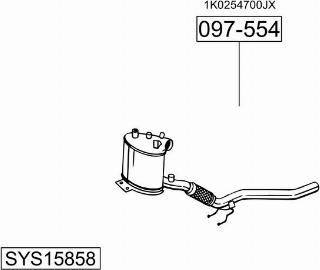 Bosal SYS15858 - Izplūdes gāzu sistēma www.autospares.lv