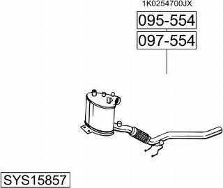 Bosal SYS15857 - Izplūdes gāzu sistēma www.autospares.lv