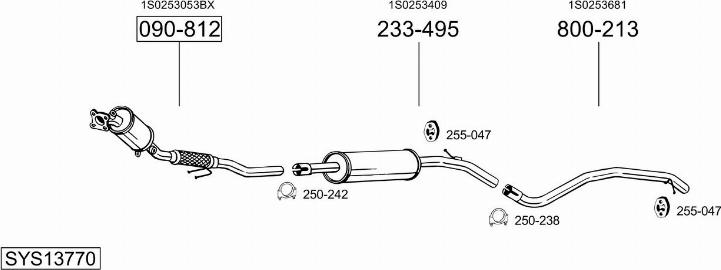 Bosal SYS13770 - Izplūdes gāzu sistēma www.autospares.lv