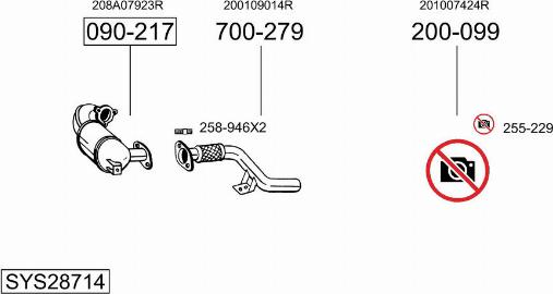 Bosal SYS28714 - Izplūdes gāzu sistēma www.autospares.lv