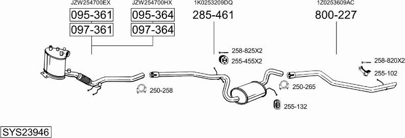 Bosal SYS23946 - Izplūdes gāzu sistēma www.autospares.lv