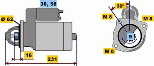 BOSCH 9 000 334 102 - Starteris autospares.lv