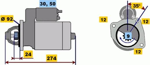 BOSCH 9 000 331 432 - Starteris www.autospares.lv