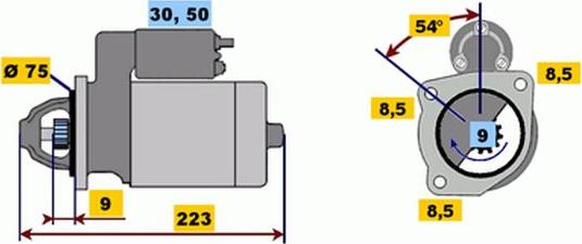 BOSCH 9 000 333 104 - Стартер www.autospares.lv