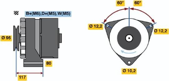 BOSCH 9 120 080 112 - Ģenerators www.autospares.lv