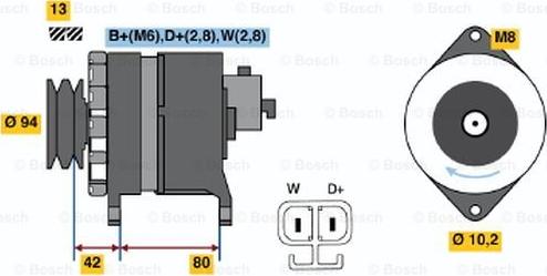 BOSCH 9 120 334 643 - Ģenerators www.autospares.lv