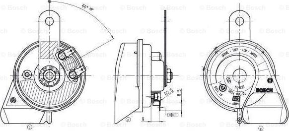 BOSCH 9 320 335 207 - Skaņas signāls www.autospares.lv