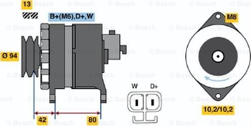 BOSCH 6 033 GB4 020 - Ģenerators autospares.lv